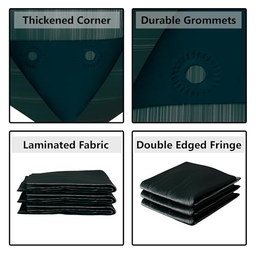 Image of Kuber Industries Pack of 2 Tirpal | 12x15 Feet Waterproof Tarpaulin Sheet | Eco-Friendly Tent Tirpal | 120 GSM Tadpatri | Tharpai | Thadika | Thappi | Lightweight Premium Tirpal | Green