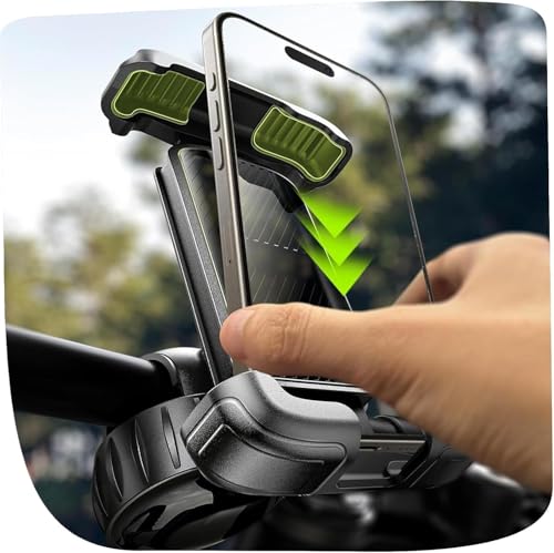 LISEN Fahrrad Handyhalterung - [Silikon Pro+] Handyhalterung Fahrrad Lenker E-Scooter [Offroad & Rennrad] Handy Halterung Fahrradlenker Fahrradhalterung für iPhone 17 Pro Max 4.7-7.0 Smartphone
