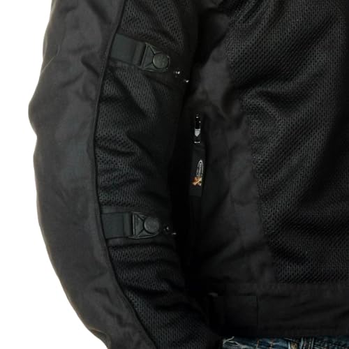 Xelement CF380 Men's 'Devious' Black Mesh Jacket with CE X-Armor Protection - Large by Xelement - Used condition - Image 2