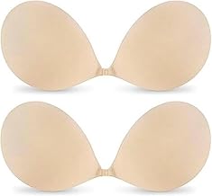 Strapless Silicone Push Up Adhesive Bra, Reusable Sticky Invisible Backless Design for Women, Deep Neck and Off Shoulder Dresses
