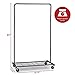 Simple Trending Clothes Clothing Rack, Rolling Garment Rack with Storage Shelves on Wheels, Black