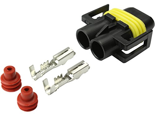 Amazon | 2極 H8 H9 H11 自動車用品 防水 コネクター オス 2組セット