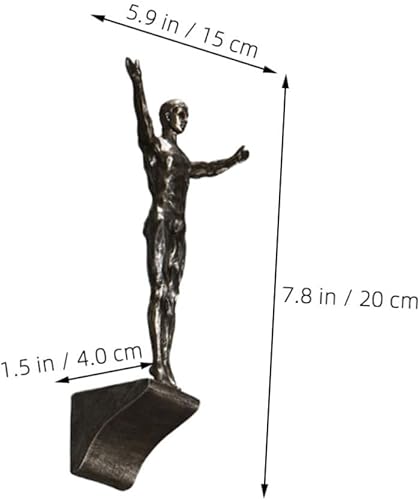 Miniatura 3 de Escultura de pared de hombre de buceo industrial retro, figura única, decoración para colgar en la pared para bar y sala de estar, colgante de arte