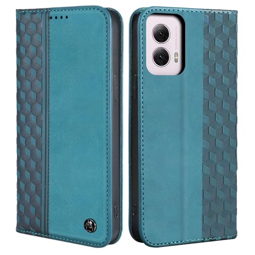 Image of Wallet Case for Motorola Moto G Power 5G (2024) 6.7 inch - PU Leather Strong Magnetic Folio Phone Cover with Card Holder Slots, Flip case for Moto G Power 5G 2024, Green