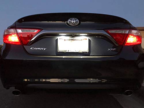 Ijdmtoy Oem-Fit 3W Full Led License Plate Light Kit Compatible With Toyota Camry Highlander Prius C Avalon Yaris, Powered By 18-Smd Xenon White Led #TOP7