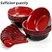 Mezchi Set of 10 Melamine Miso Soup Bowls with Spoons, 26 Oz Large Cereal Bowls, 6.8
