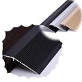 REDEXI Aluminum Floor Transition Strip Threshold Reducer, Doorways Threshold Strip 35 Inch Threshold Ramps for Wheelchairs/Tile/Laminate/Wood Floors -Height(Black)
