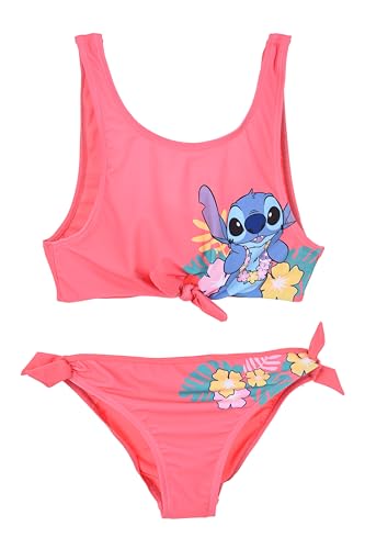 Disney Stitch Bikini para Niña, Bañador de Dos Piezas, Natación Infantil y Adolescenter, Talla 16 Años | Rosa