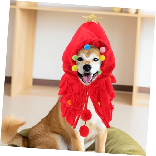 Disfraz de duende para perro capa navideña con estrellas miniatura 5