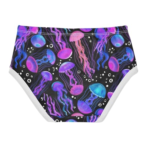 Joisal Jellyfish Purple Cartoon Black Toddlers Underwear Floral 2t Cotton Little Girl Panties Cartoon Underpants Briefs2