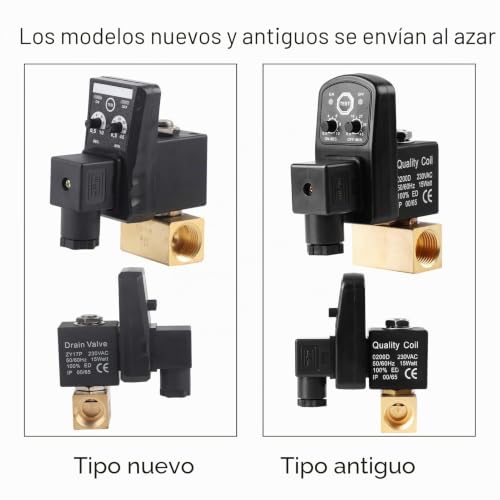 Válvula de drenaje temporal electrónica G1/2 para purgar condensado en compresores de 230V 6