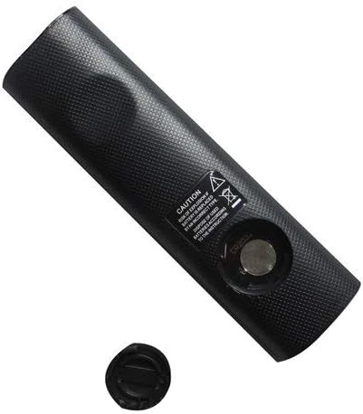 Image of the remote control with the battery cap removed, showing the battery slot.