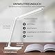 mafiti Schreibtischlampe LED Dimmbar Tischlampe 5 Farb und 3 Helligkeitsstufen, Augenfreundliche Nachttischlampe, USB-Anschluss für Leser, Kinder, Büro-Weiß [Energieklasse E]