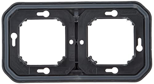 Support étanche Plexo 2 postes anthracite Legrand pour terrasse et garage - 3