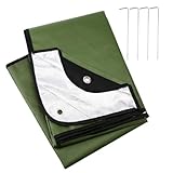 Vibsky Manta de supervivencia para acampar al aire libre, 210 x 150 cm, lona térmica impermeable con ojales en las esquinas