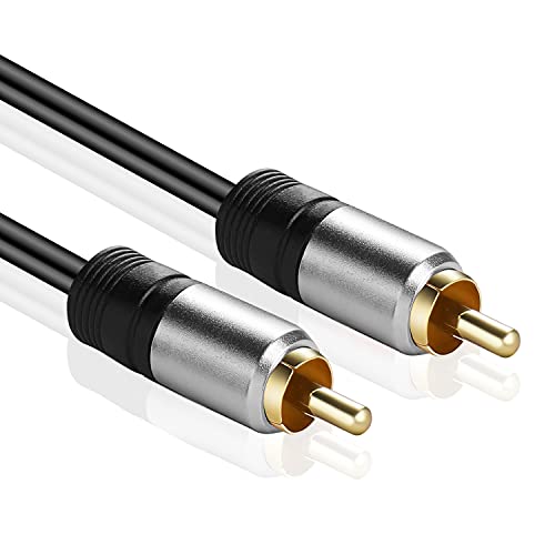 Tnp Subwoofer S/Pdif Audio Digital Coaxial Rca Composite Video Cable (3 Feet) Gold Plated Dual Shielded Rca To Rca Male Connectors Av Wire Cord Plug For Home Theater, Hdtv & Hi-Fi Systems #TOP1