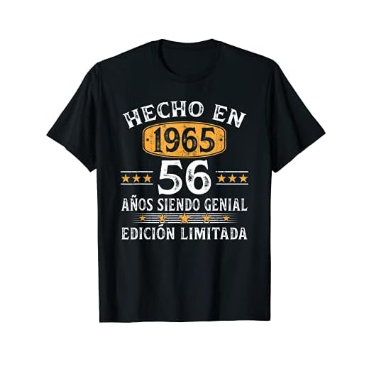56 Años Cumpleaños Regalo Para Hombre Mujer Hecho En 1965 Camiseta