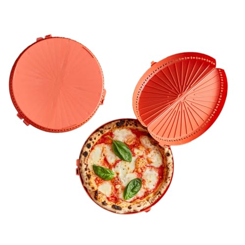 1.1 x 10.2 in. Huskly Reusable Round Pizza Box Red - 12 Piece