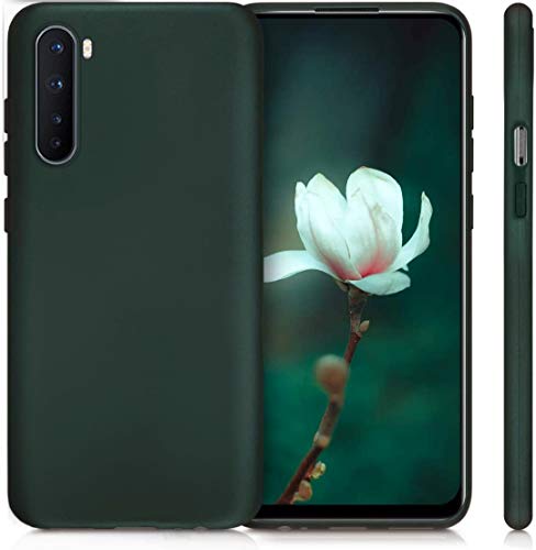 Image of WOW IMAGINE Soft 360 Degree All Sides Protection with Anti Dust Plugs Shockproof Slim Silicone Back Case Cover for One Plus 1+ OnePlus Nord - Olive Green