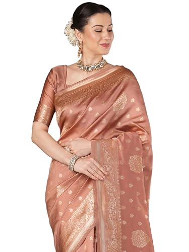Image of AKHILAM Women's Kanjivaram Pure Soft Silk Saree For Women Saree With Unstitched Blouse Piece |Soft banarasi saree for women|silk saree pure silk