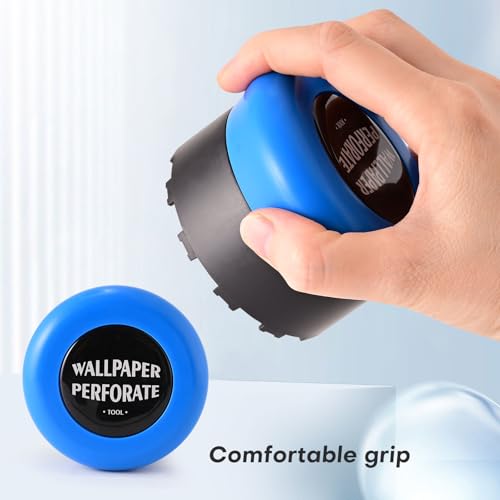 NEWISHTOOL Blue Wallpaper Perforating Tool Wall Paper Stripper Removal Scoring Tool Wallpaper Perforator and Scorer Remover Tool, Wallcovering Separating Cutter Wheel Tool - Image 5