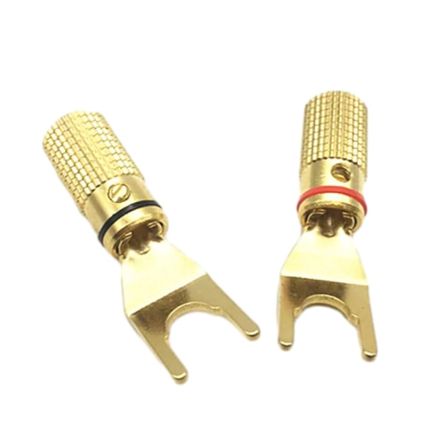 Amazon.co.jp: 4個いり Y型バナナプラグコネクタ Yラグ端子