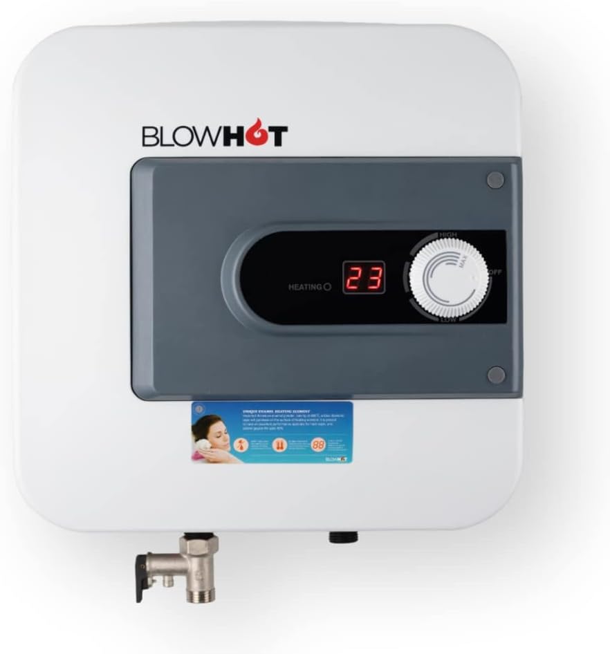 BLOWHOT 25-LTR Storage Electric Geyser | Water Heater | BEE 5 Star Rating | ABS Body | Anti Rust Glass Line Tank | Auto CUT-OFF 2000 Watt | Warranty - 5 Yrs on Storage Tank | 2 Yrs on Heating Element