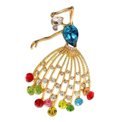 Classical Dance Inspired Brooch Lightweight Alloy Pin for Clothing Decoration Women Fashion Jewelry Gift Dance Art Inspired Pin