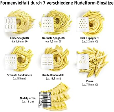 Bild 3 - ROMMELSBACHER Elektrische Nudelmaschine PM 220 – bis zu 800 g frische Pasta, integrierte Waage, gesteuerte Wasserzufuhr, 6 vollautomatische Programme, Edelstahl Pressschnecke, 7 Nudelformen, Lüfter