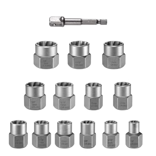 Boulon cassé ou rouillé ? Kit extracteur de vis avec adaptateur de 9,5 mm pour garage