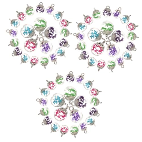Charms pour boucles oreilles et bracelets : lot de boules de verre colorées DIY