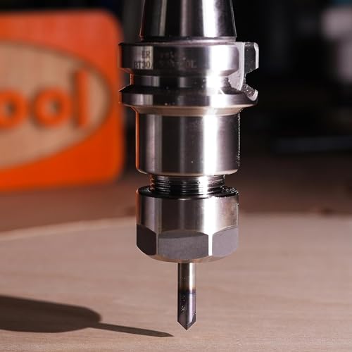 SpeTool 2 Stück Fasenfräser Gravierfräser 3 Flöten V Nutfräser 6mm Schaft 60 Grad VHM Gravierstichel Schaftfräser Holzfräser mit TiAlN Beschichtung CNC Fräser für Oberfräse