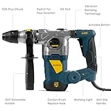 Enventor Hammer Drill, 1500W Heavy Duty Electric Rotary Hammer Drill, 360° Auxiliary Handle, SDS-Plus, for Concrete, Masonry, Brick, Steel, Wood, Blue - Image 2