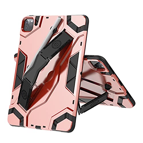 Trysunny iPad Pro 11 ケース 2021/2020/2018 第3/2/1世代 iPad Pro11 ケース 子供用 シリコン ショルダー ストラップ 肩掛け スタンド ハンドストラップ付き 三層構造 スタンド機能 Apple pencil 収納 耐衝撃 アイパッド プロ 11インチ 2021/2020/2018汎用 ケース 全面保護 カバー