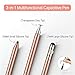 3-in-1 Stylus Pen for Samsung Galaxy Tab A11/A11+/A9+/A9/A8/A8 Plus/A7/A7 Lite, Stylus for iPad Pro/iPhone/Fire/Surface Tables Android,&iOS All Touch Devices (3 in 1 Rosegold)