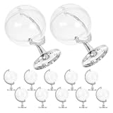 POPETPOP 12 Pezzi Scatola Bomboniere in Plastica Argento, Globo Creativo