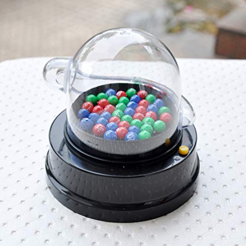 TOYANDONA Mini Picking Machine Bingo Spielzeug Lotterie Maschine Elektrische Shake Lucky Ball Spiel für Home Party 12x10.7x10.7cm