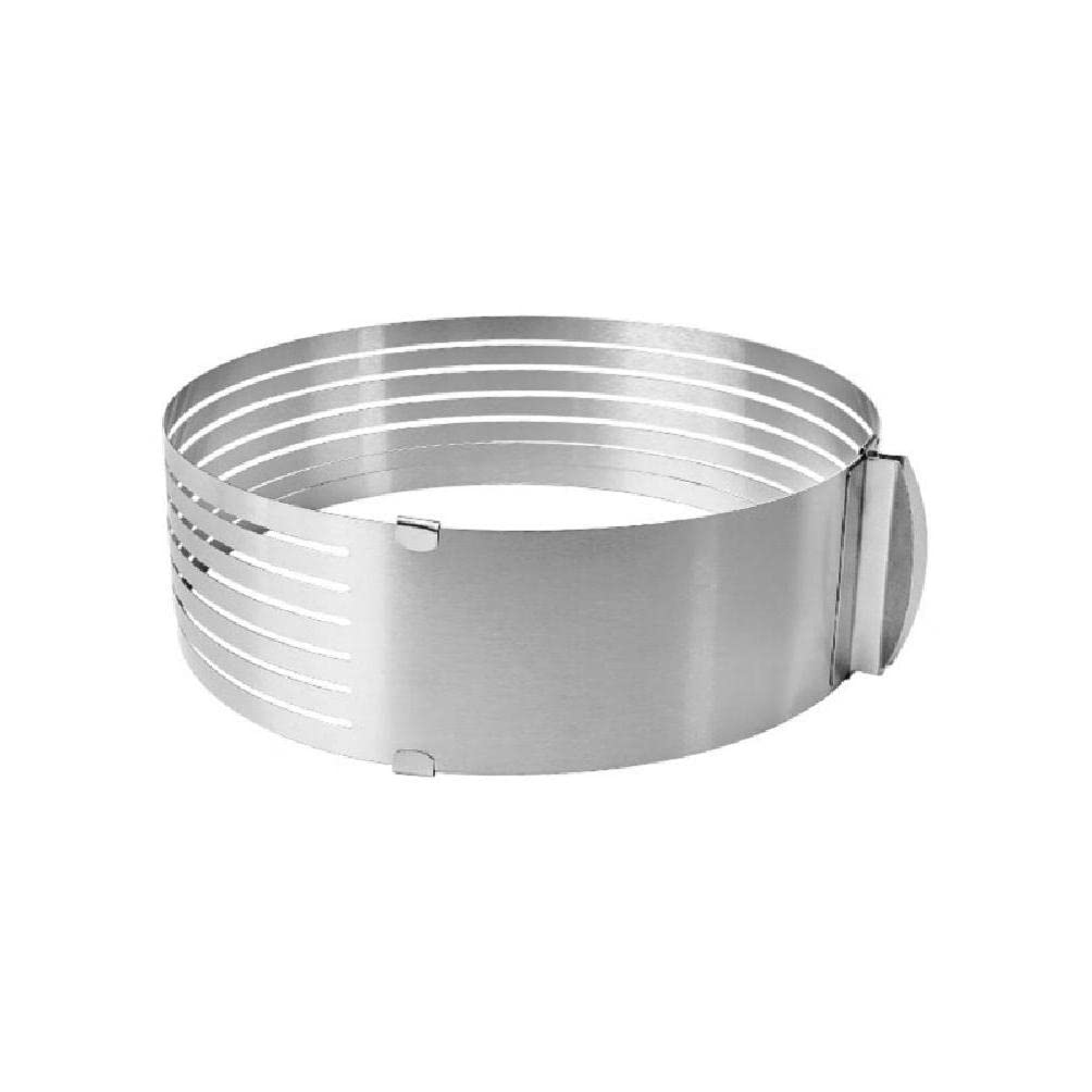 PLMN Round Mousse-Mould for Cake-Decor Cake Leveler-Slicer Adjustable Round Cake Cutter Rings Stainless Steel Cake Slicing bread-slicer machine for homemade-bread adjustable