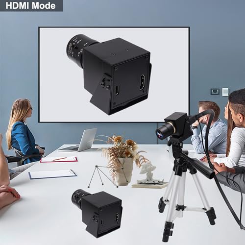 SVPRO Câmera 4K HDMI USB Dual Interface Manual Zoom Webcam para PC, 2,8-12 mm CS Mount Lens Câmera p