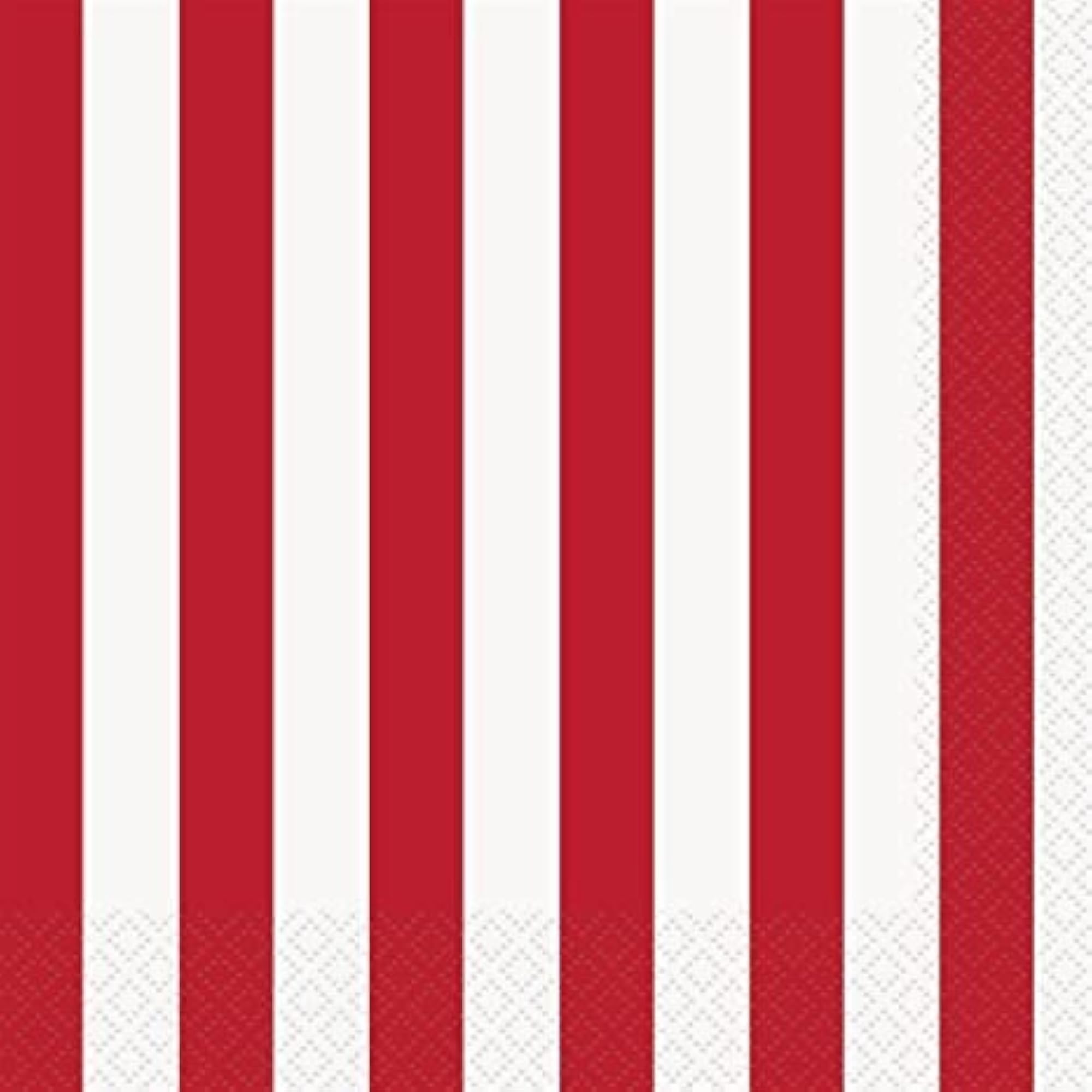 LUDALY Red & White Stripe Large Napkins, Pack of 20