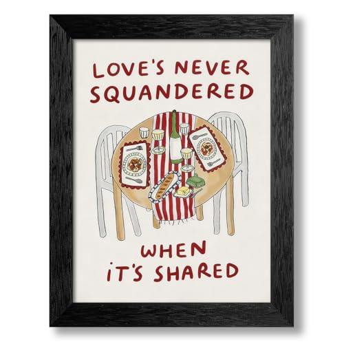 Music Song Lyrics Wall Art 8X10 Inch Black Framed Vintage