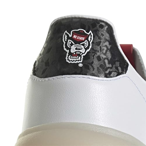 Image of adidas Men's NCAA Team Barreda Decode, White /Team Power Red /Black /North Carolina State University, 5.5
