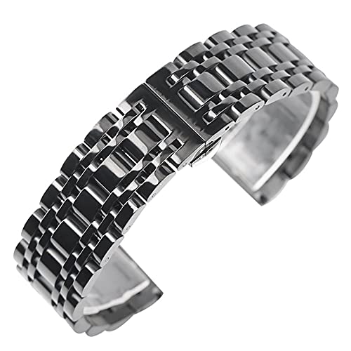 Bracelet en acier inoxydable montre homme fermoir dissimulé 20mm 22mm