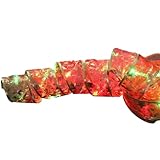 ALCXAZS Ilumine las decoraciones navideñas con luces LED, decoración navideña de cobre, adornos para árboles de Navidad, Cinta Blanca/Roja, 5m+50 luces