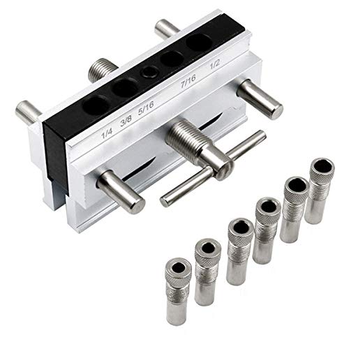 Kit De Plantilla De Clavija Autocentrante, Aleación De Aluminio, Plantilla De Clavija Para Carpintería, Guía De Taladro, Localizador De Orificios De Clavija Ajustable Para Herramienta De Bricolaje Cover