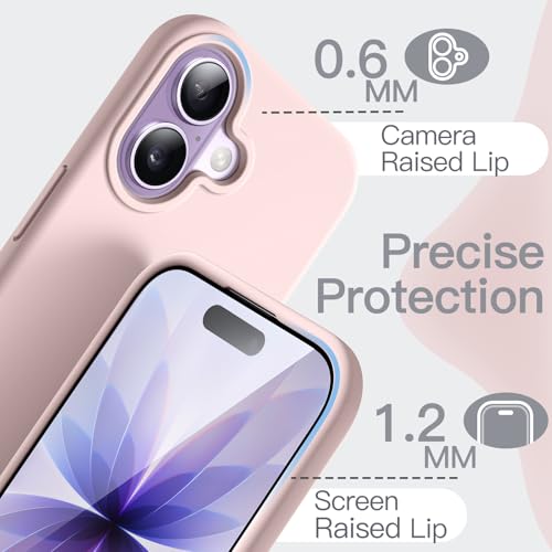 Image of JETech Liquid Silicone Case for iPhone 17 6.3-Inch, Silky Soft Touch Full-Body Protection, Anti-Scratch Shockproof Phone Cover with Microfiber Lining (Light Pink)