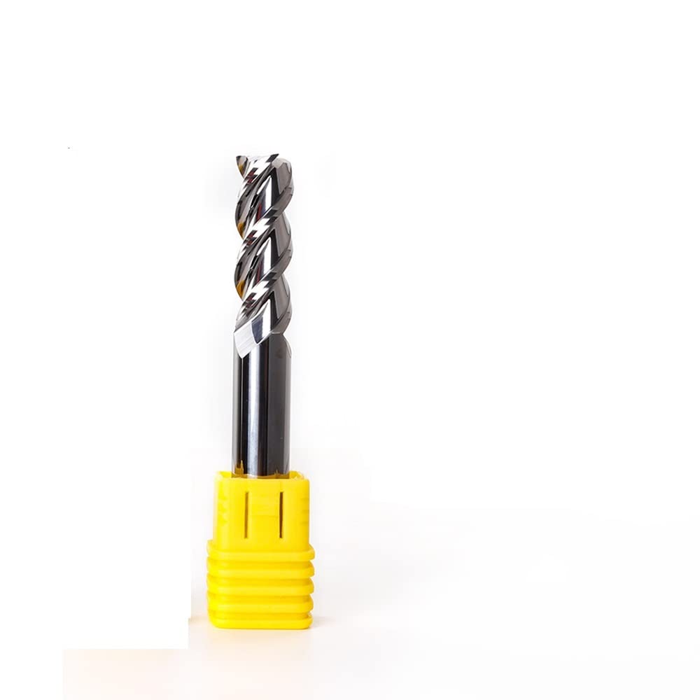 Corte de aluminio HRC55 3 Herramientas de fresado de flauta Molino de cortador de fresado de carburo for la fábrica de procesamiento de cobre de aluminio(14 * 14D*150)