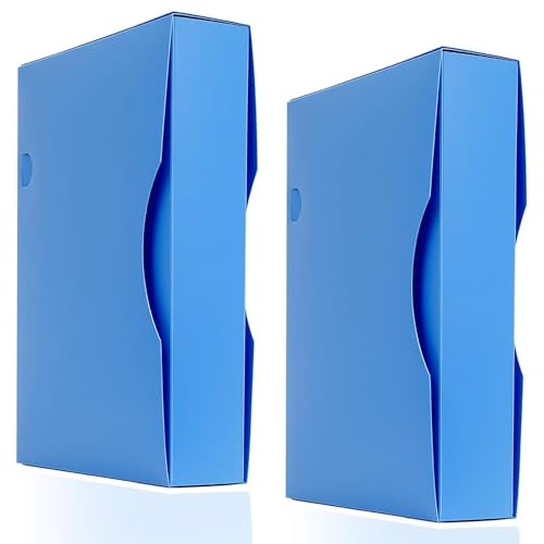Image of Arpan Blue A4 Display Book 150 Pockets – Flip File Storage Folder with Plastic Sleeves | Plastic Wallet Folder A4 Display Book for Documents, Reports, Artwork, Projects, 2 Pack