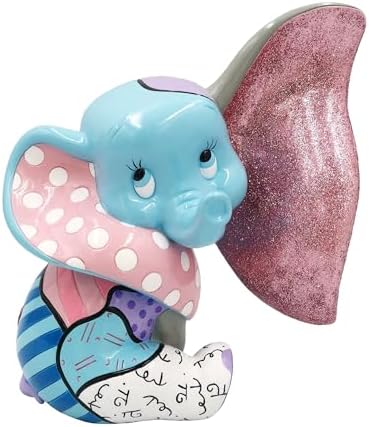 Enesco Disney by Romero Britto Baby Dumbo Figurine, 7.3 Inch, Multicolor