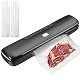 【5mm Heizdraht, dicht und keine Luftleckage】Das Folienschweißgerät benutzt 5mm Heizdraht, dicker als Dichtfestigkeit von 3mm auf dem Markt, verliebt in frischen und guten Geschmack, geeignet für Folien bis 32 cm Breite sowie für Vakuumierbehälter